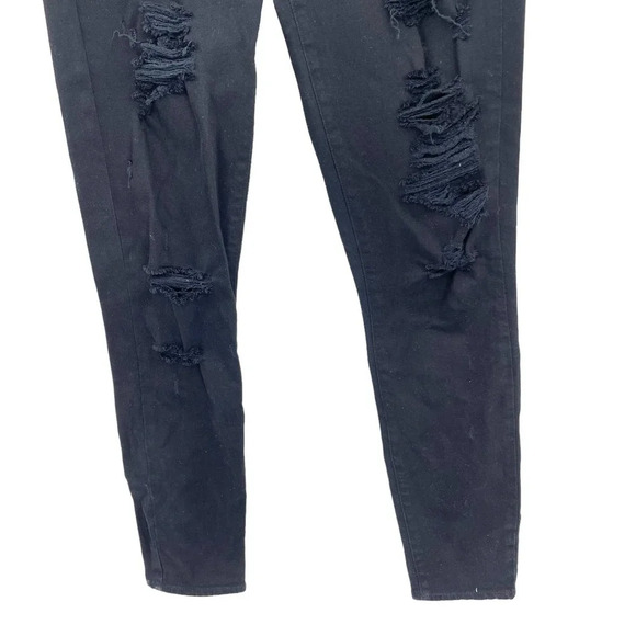 Agolde Sophie Skinny Jeans High Rise Distressed Moonstruck Wash Black Size 28 - Picture 5 of 12